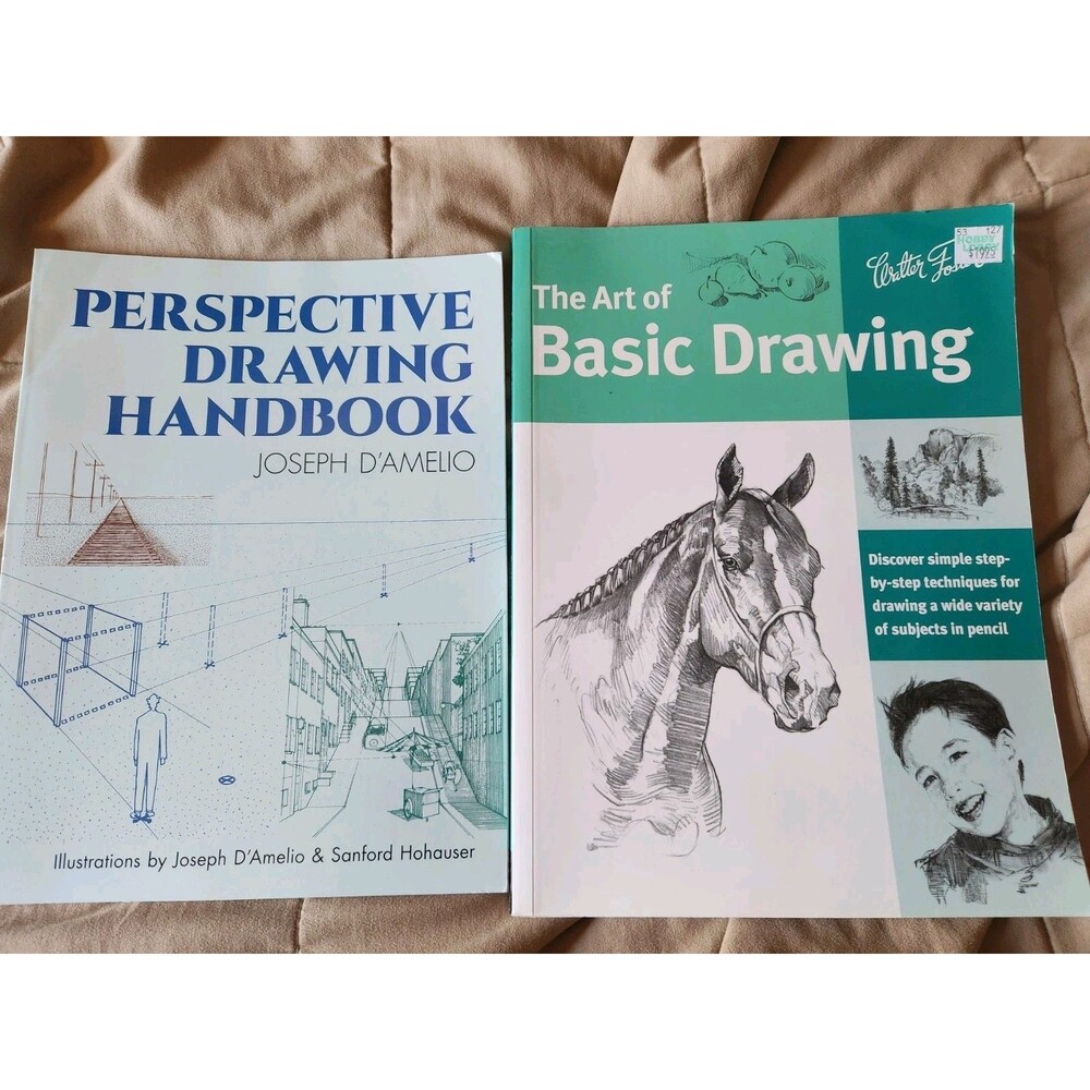 Drawing Fundamentals Book Lot – Perspective Handbook, Basic Drawing NEW
